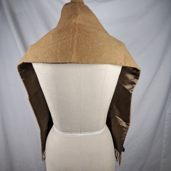 Giorgio Armani Made in Italy 2 Sided Tan Winter Muffler Scarf - Picture 3 of 8